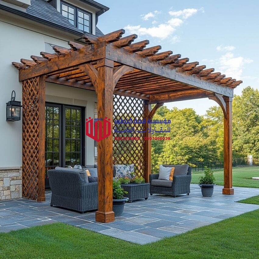 اسعار تركيب برجولات خشب