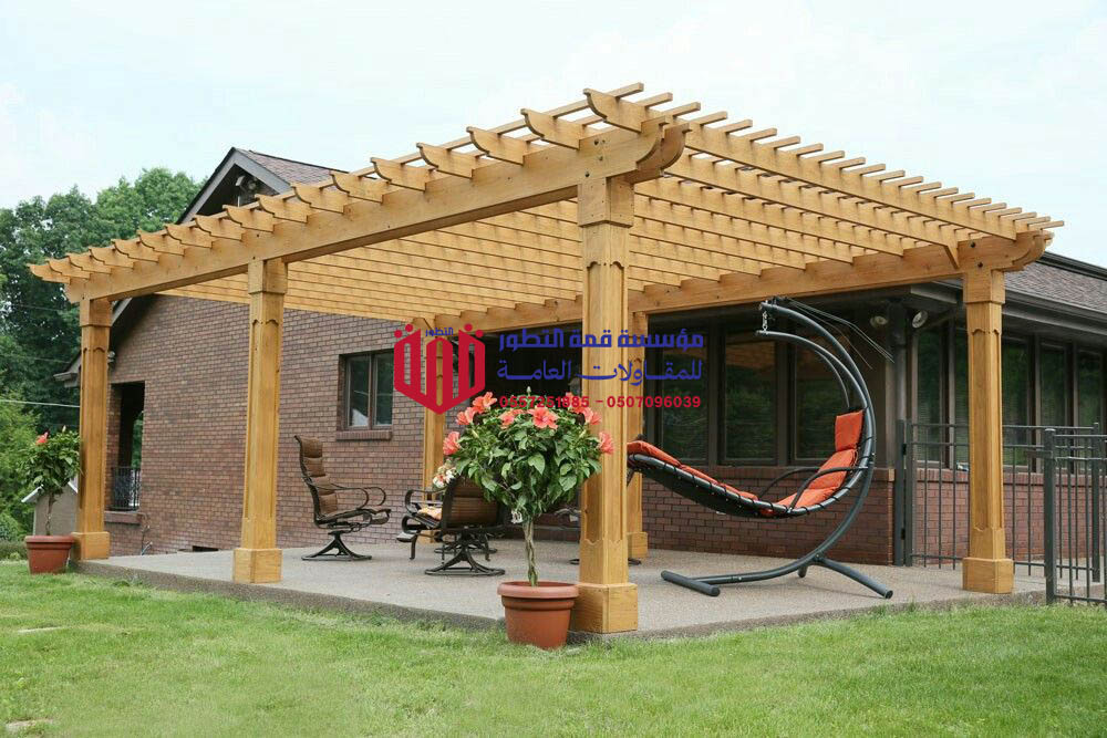 مزايا تركيب برجولات خشبية