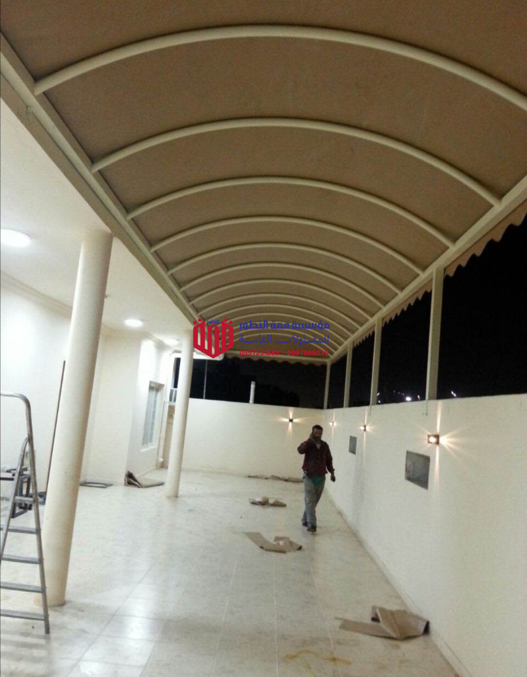 مظلات ممرات قماش